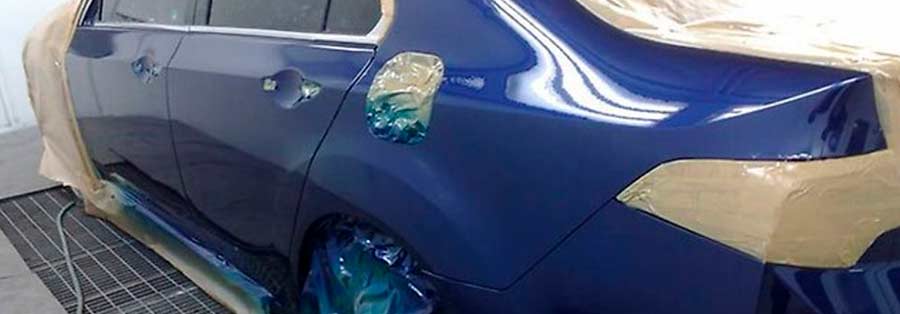Покраска кузова автомобиля переходом